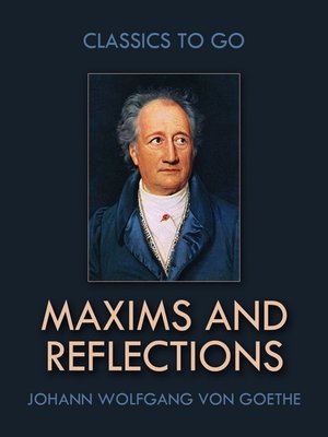 cover image of Maxims and Reflections